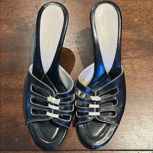 Cole Haan Black Mules with Sophisticated Design